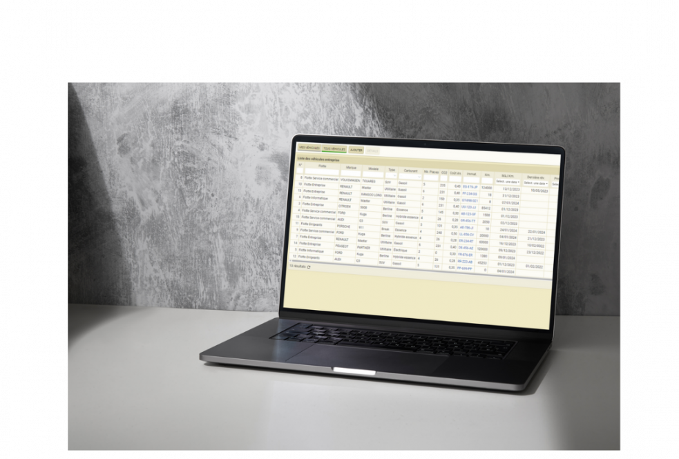 Gestion flotte véhicules