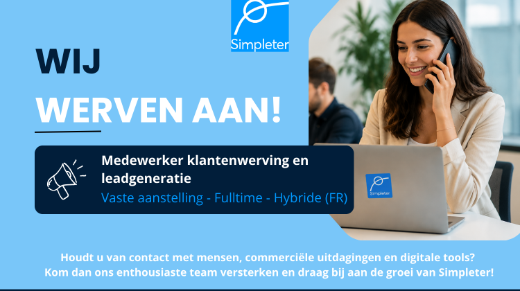 Simpleter zoekt een medewerker(ster) voor klantwerving en leadgeneratie