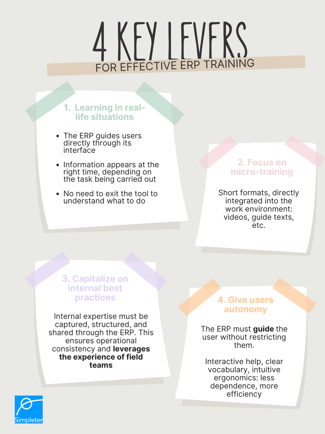 4 key levers for effective ERP training