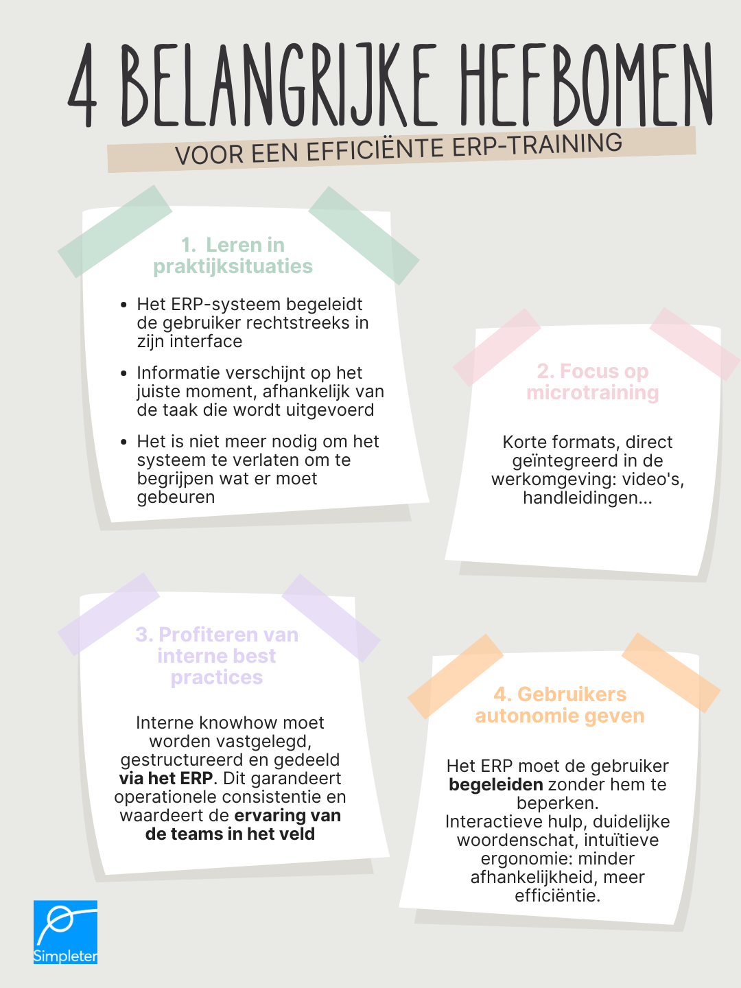 4 belangrijke factoren voor een effectieve ERP-training 