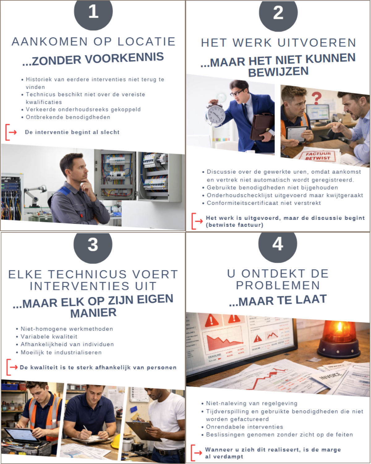 4 pijnpunten dienstverleners